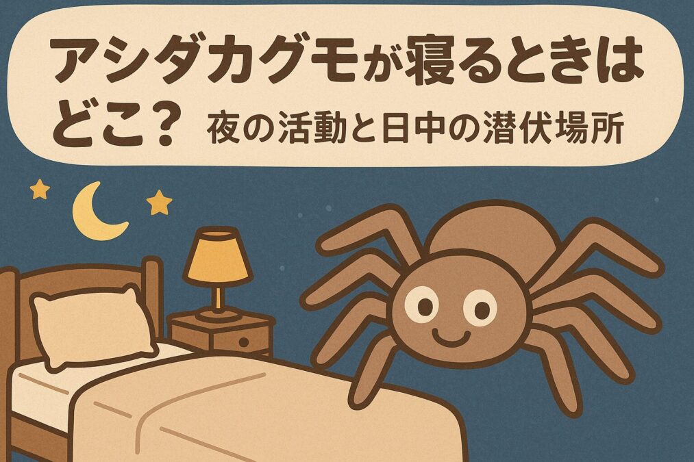 アシダカグモが寝るときはどこ？夜の活動と日中の潜伏場所