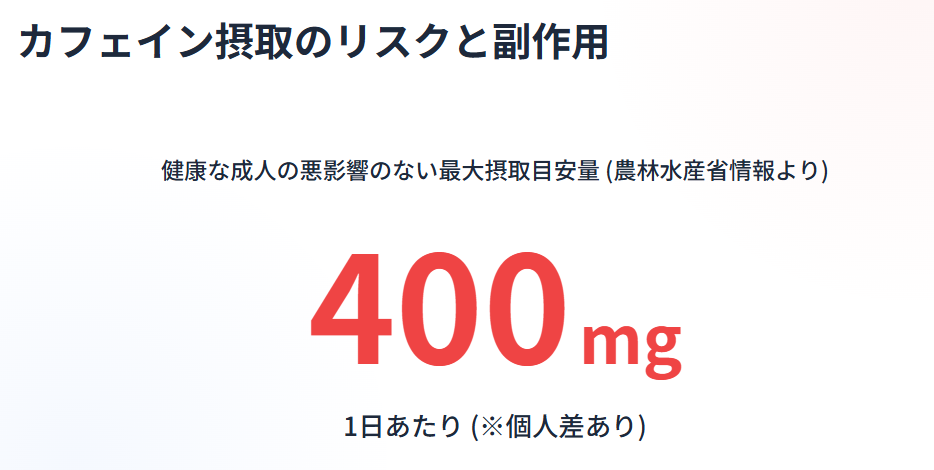 カフェイン摂取のリスクと副作用