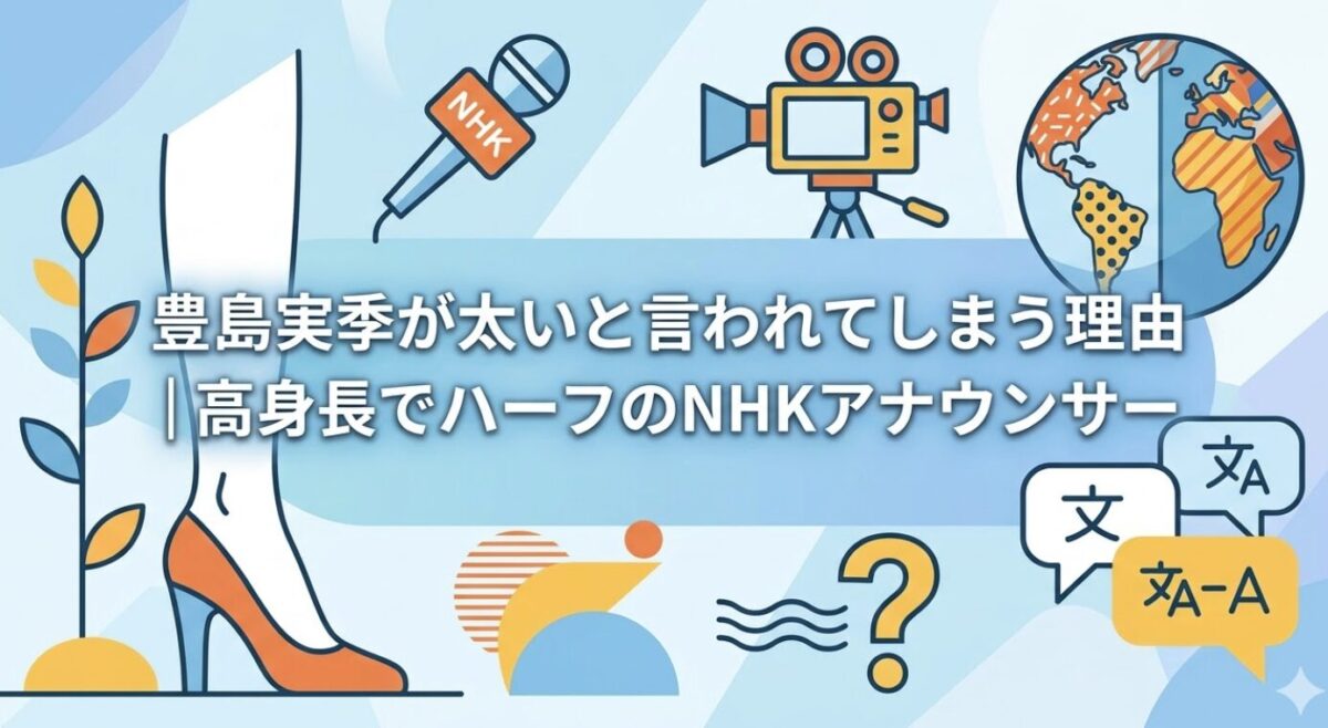 豊島実季が太いと言われてしまう理由｜高身長でハーフのNHKアナウンサー
