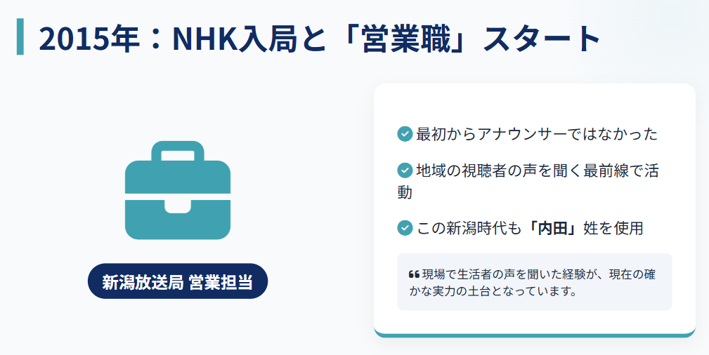 畠山衣美 新潟局の営業職としてキャリア開始