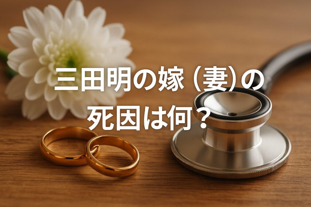三田明の嫁(妻)の死因は何?病名や闘病生活について