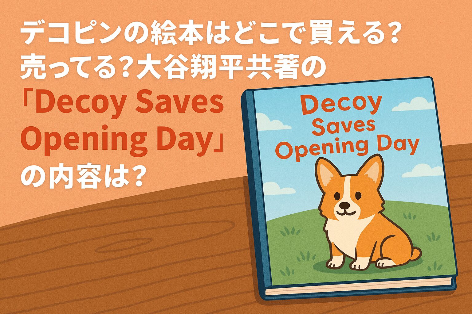 デコピンの絵本はどこで買える?どこで売っている?大谷翔平共著の絵本の内容は?