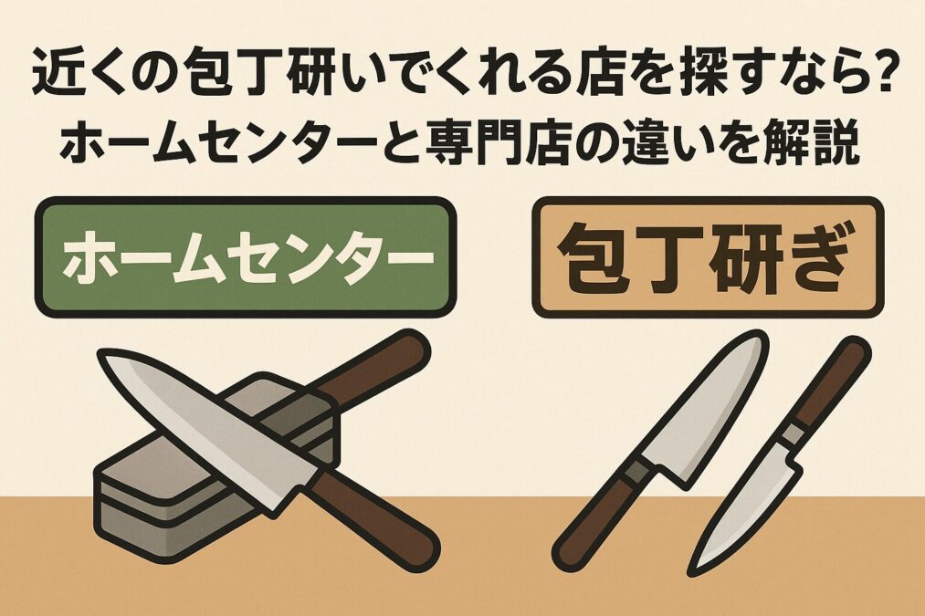 近くの包丁研いでくれる店を探すなら?ホームセンターと専門店の違いを解説