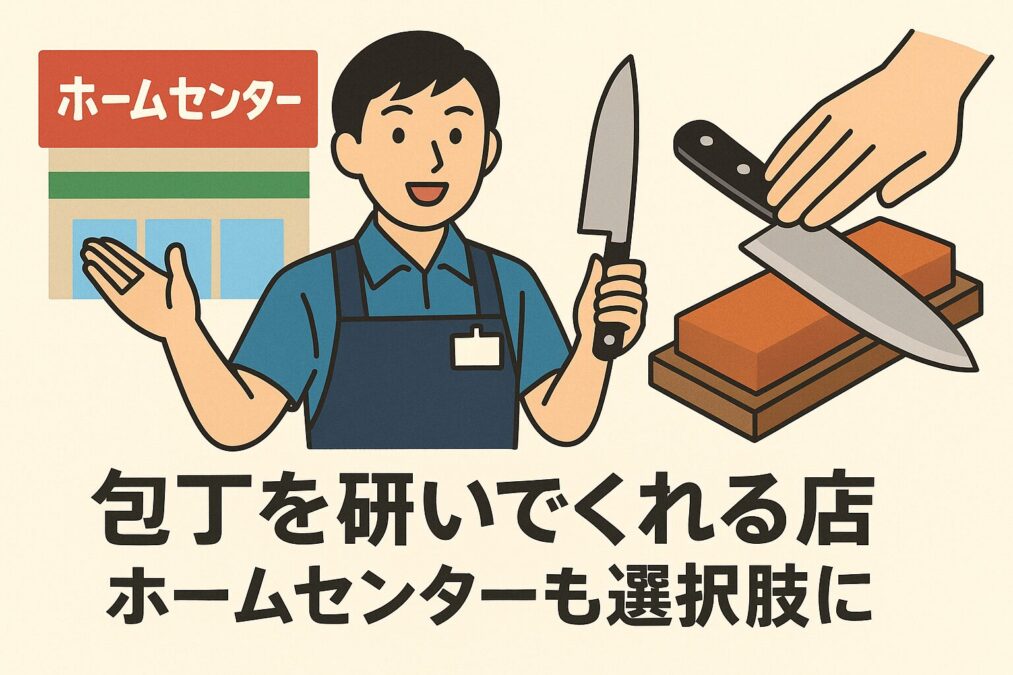 包丁を研いでくれる店を探すならホームセンターも選択肢に