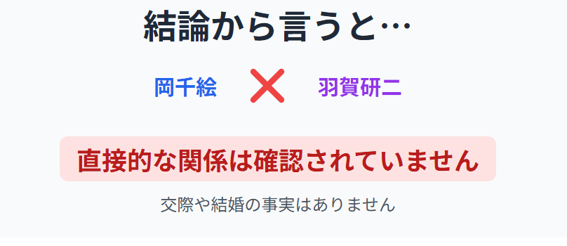 岡千絵と羽賀研二にはどのような関係があるのか？噂の出どころを解明