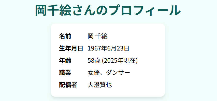岡千絵と羽賀研二にはどのような関係があるのか？噂の出どころを解明：wikiでわかるプロフィールと年齢から見る芸歴の歩み