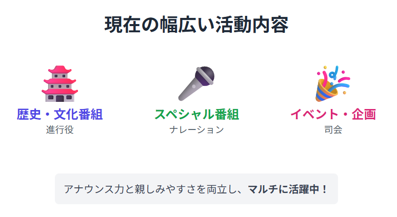 赤木野々花　現在の担当番組と活動内容