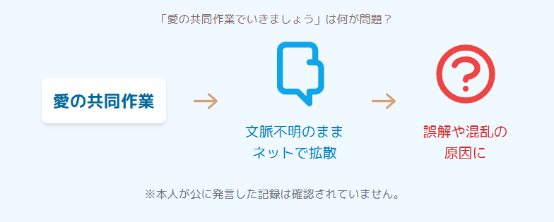 かのうかおり　「愛の共同作業でいきましょう」は何が問題？