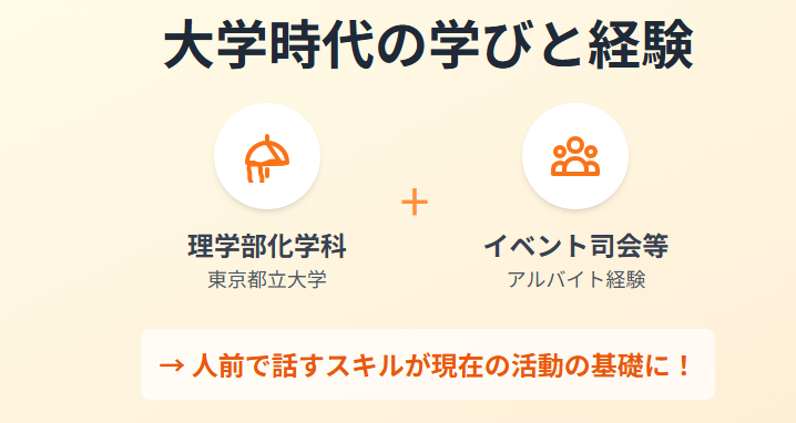 渡辺さき 大学時代の学びとアルバイト経験