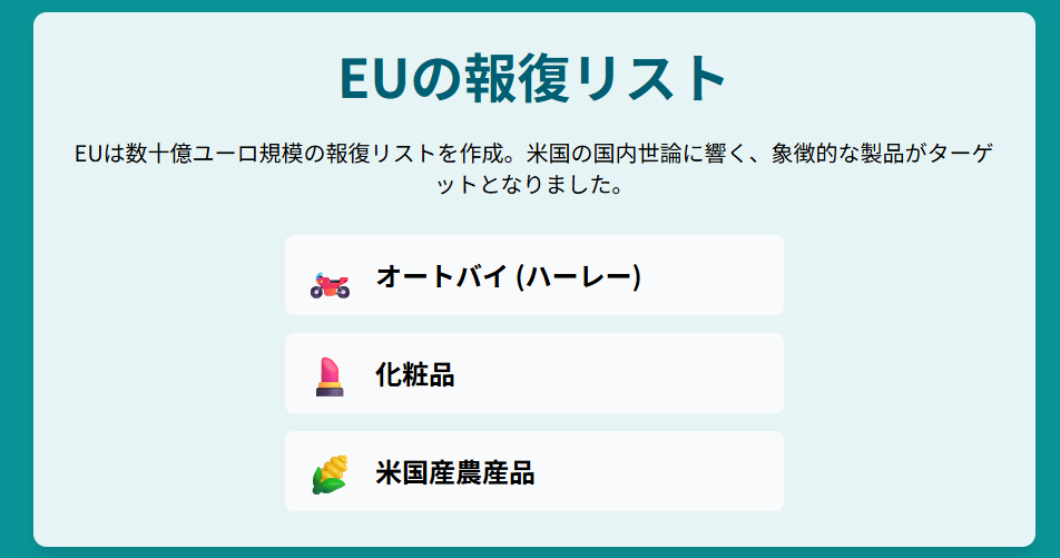 トランプ関税　合意文書
EUの初期姿勢と報復関税構想の展開