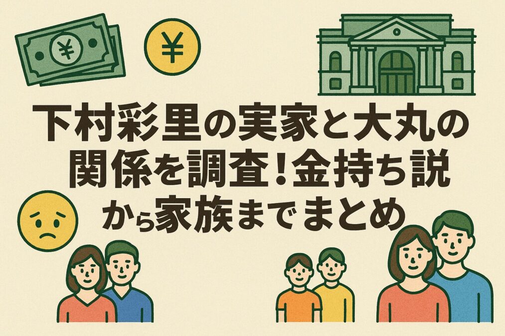 下村彩里の実家と大丸の関係を調査!金持ち説から家族までまとめ