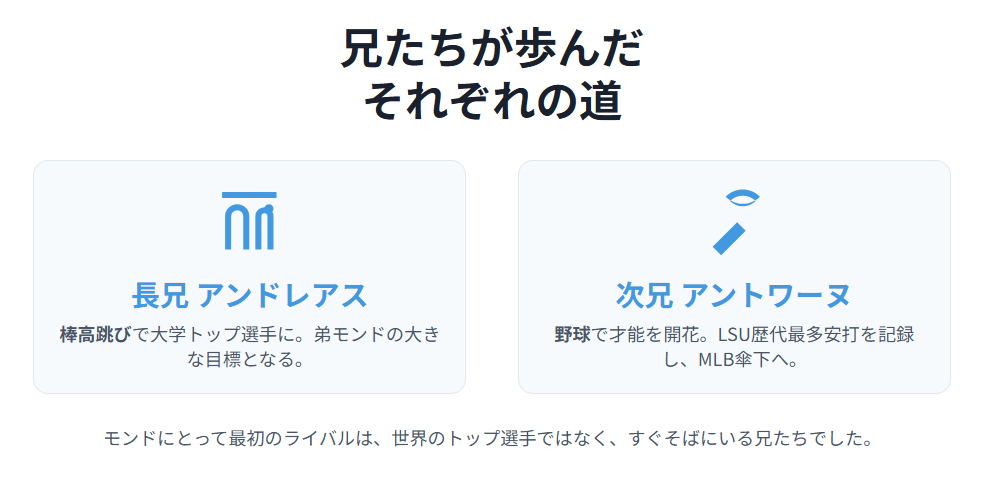 デュプランティス　父グレッグ・デュプランティスの指導と支え