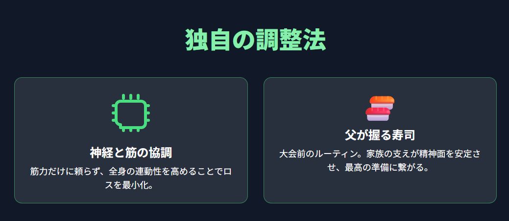 清水空跳 体重管理とトレーニングの工夫