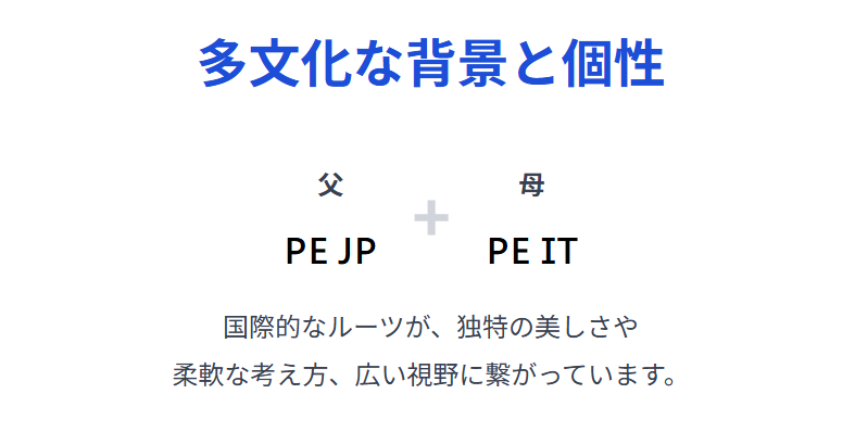 青木アリエ　ハーフとしての多文化背景と個性