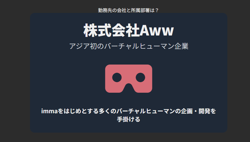 沙羅ジューストーの勤務先の会社と所属部署は？