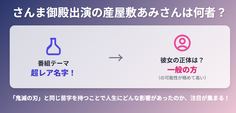 さんま御殿出演の産屋敷あみさんは何者?