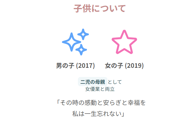 映美くららには子供が2人いる