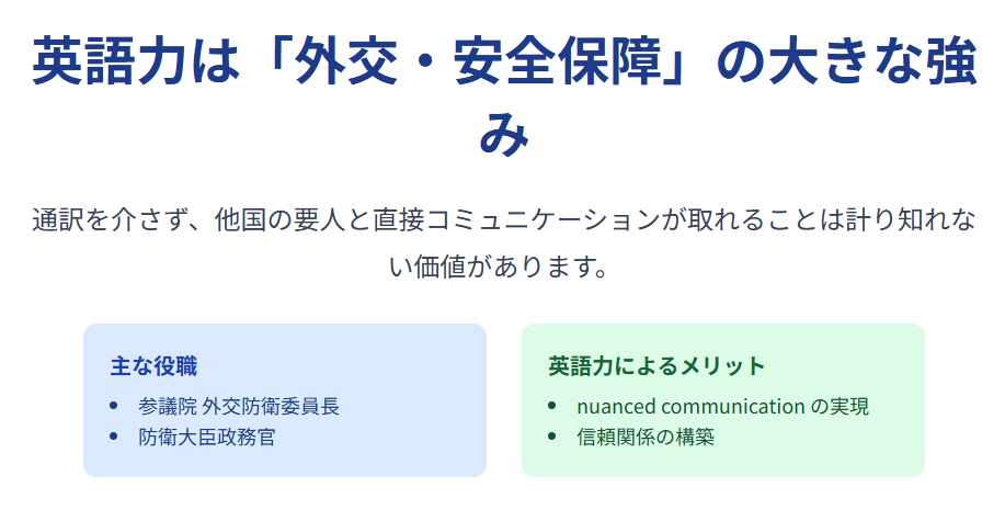 小野田紀美 アメリカ生まれで気になる英語力
