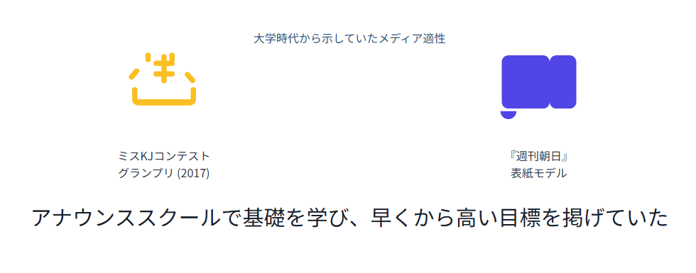 岩崎果歩 大学時代から示していたメディア適性