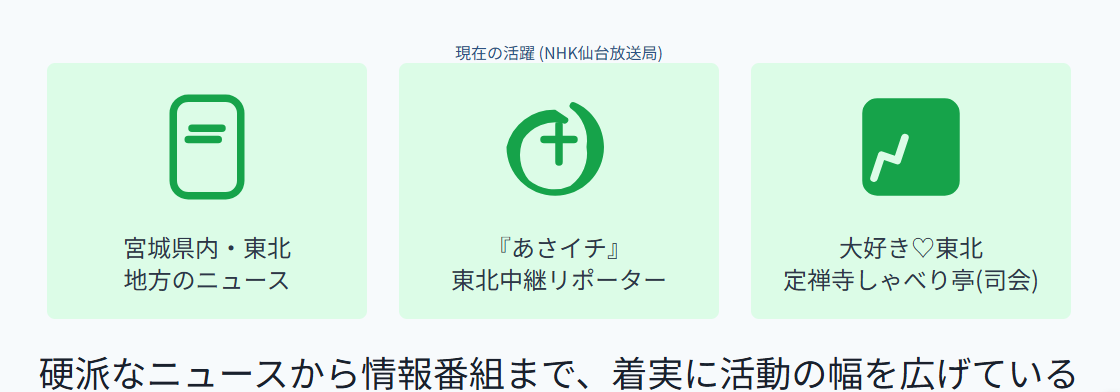 岩崎果歩 仙台放送局での主な担当番組