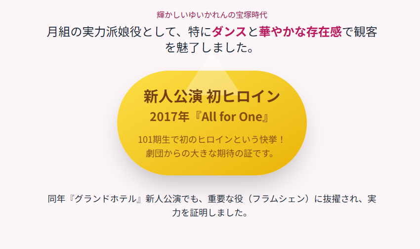 輝かしいゆいかれんの宝塚時代