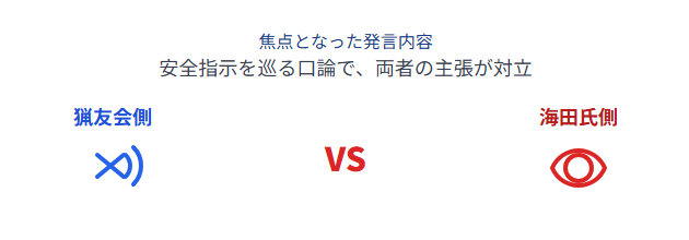 海田一時 焦点となった発言内容