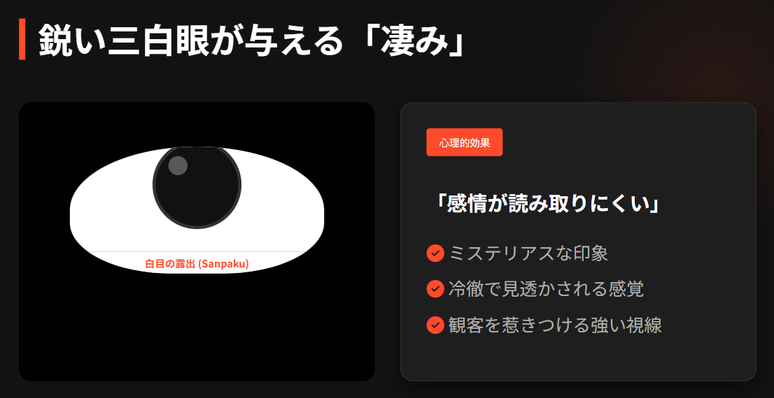 高石あかり　鋭い三白眼に見える瞬間の強い目力