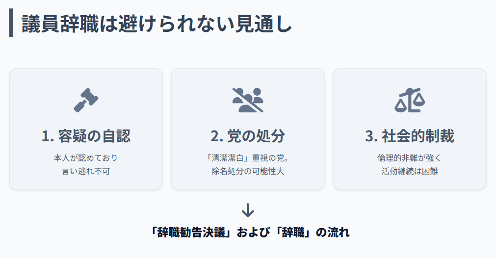 古川広志 辞職の可能性など今後の進退への影響