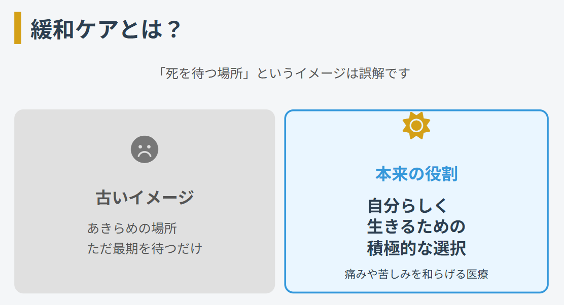 緩和ケアとは「自分らしく過ごす」ための医療
