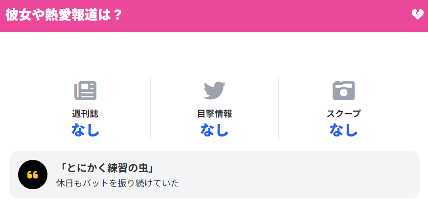 横田慎太郎 過去に熱愛彼女や交際報道はあったか
