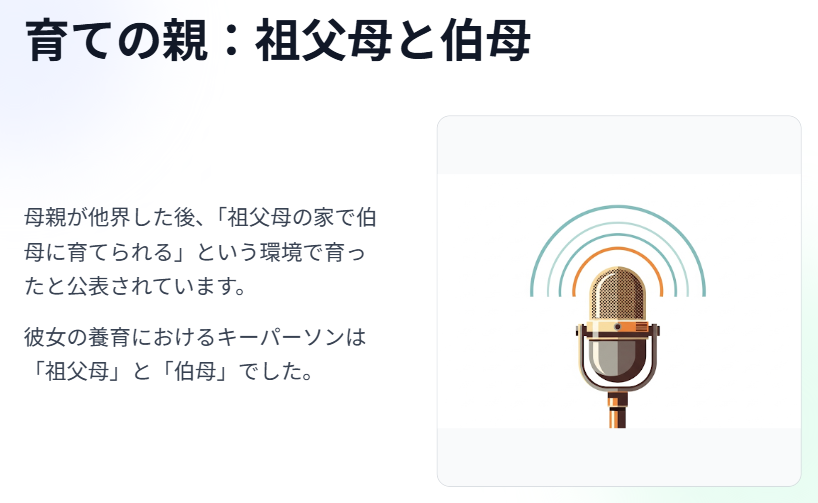中山果奈 育ての親は祖父母と伯母