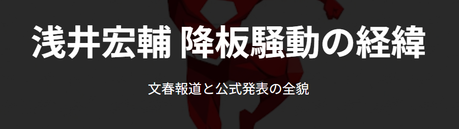 浅井宏輔と嫁、降板騒動の経緯