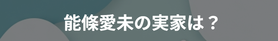 能條愛未の実家は?家柄や家族構成