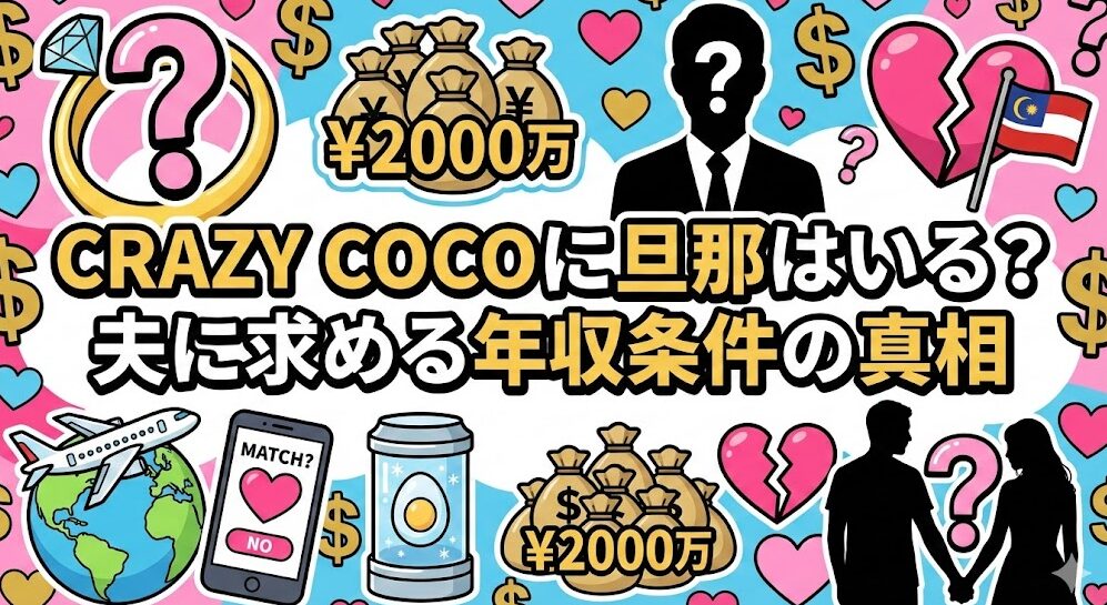 CRAZY COCOに旦那はいる?夫に求める年収条件の真相