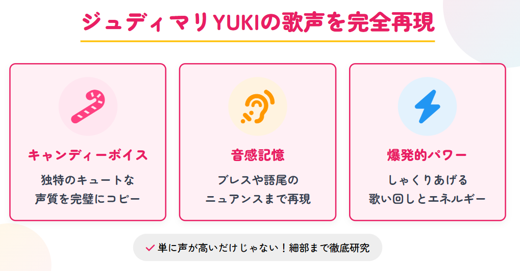 橋爪奈菜 ジュディマリYUKIの歌声を完全再現