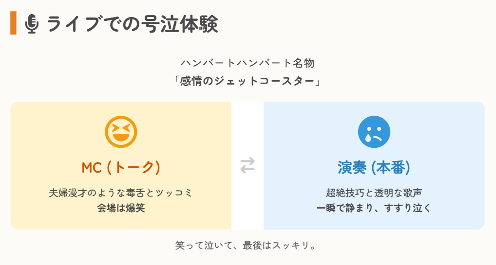 ハンバートハンバート ライブのMCと演奏の落差で号泣する体験