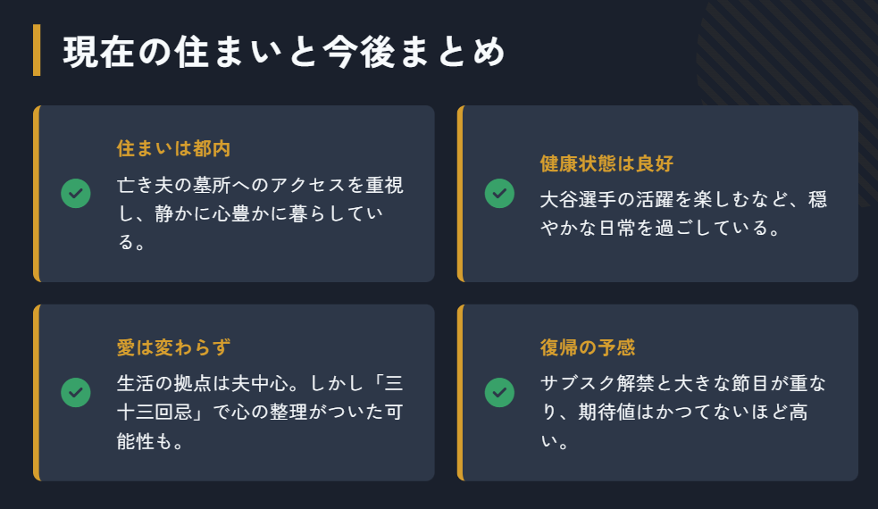 ちあきなおみの現在の住まいと今後まとめ