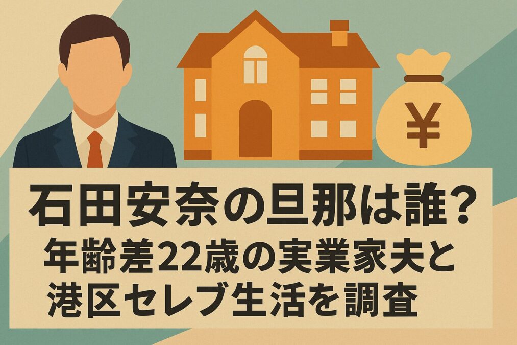 石田安奈の旦那は誰?年齢差22歳の実業家夫と港区セレブ生活を調査