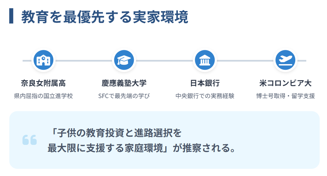 中室牧子の学歴から推測する実家環境