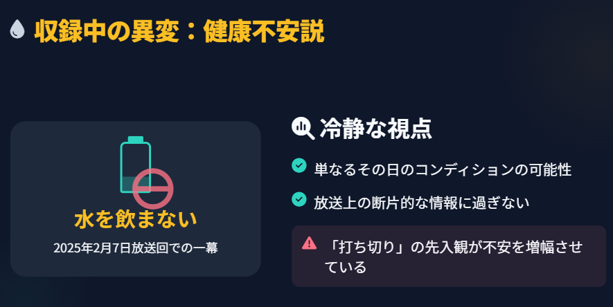 かりそめ天国　収録中に水を飲まないマツコの体調不安