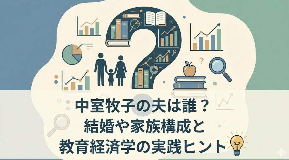 中室牧子の夫は誰?結婚や家族構成と教育経済学の実践ヒント