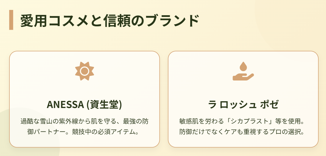 高梨沙羅 愛用コスメとスポンサーの関係