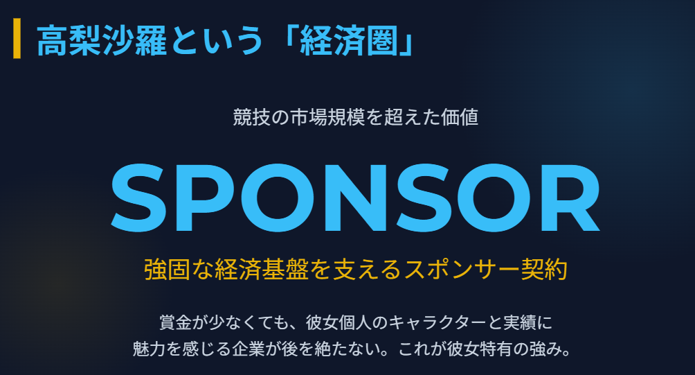 高梨沙羅 経済圏 スポンサー