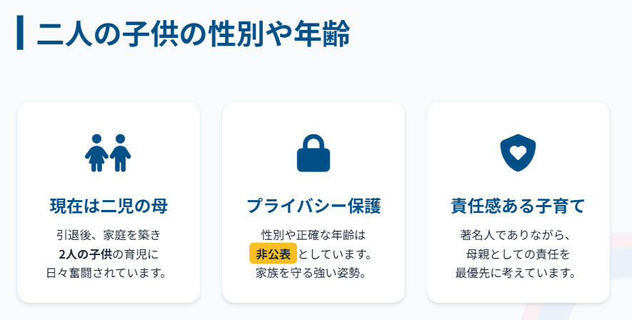 市川美余　二人の子供の性別や年齢