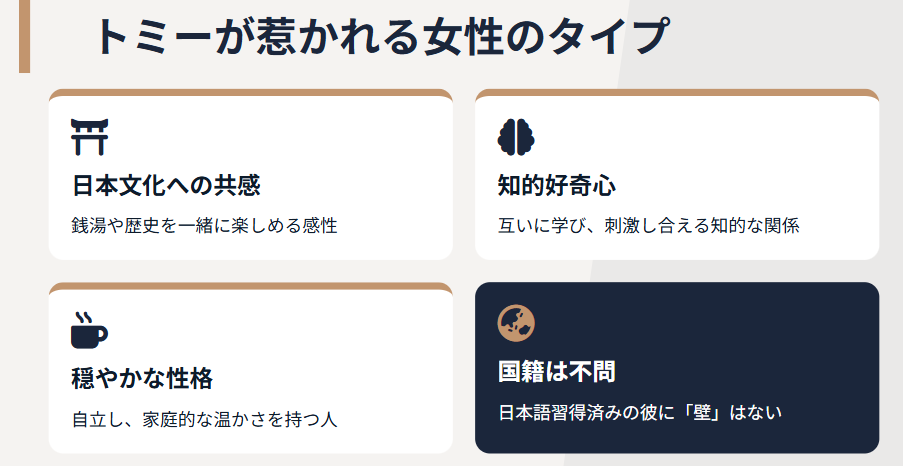 トミーバストウ　好きなタイプは日本好き？