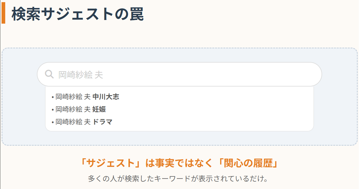 検索サジェストの罠