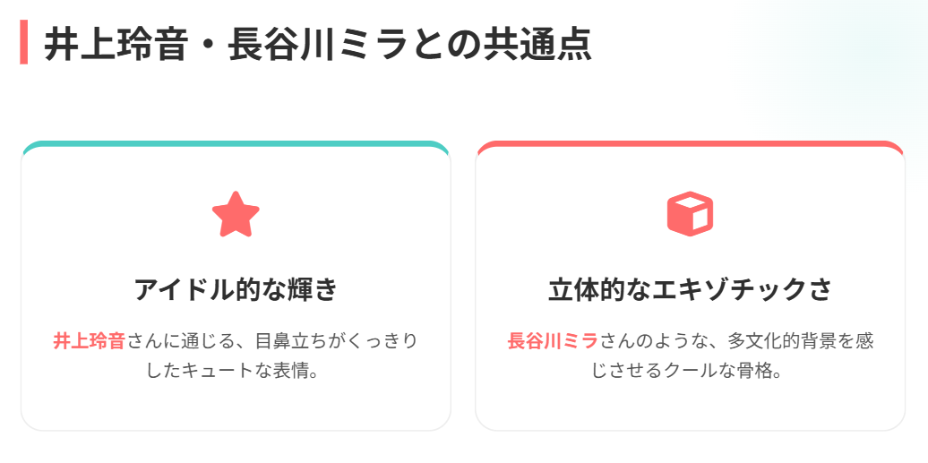アリサリウ 井上玲音や長谷川ミラとの共通点
