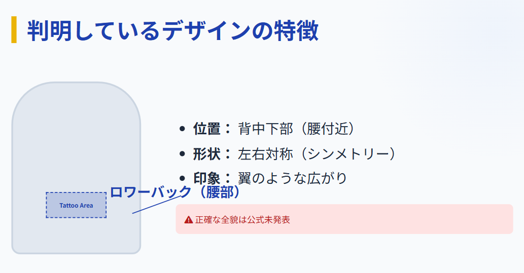 アリサリウの背中や腰のタトゥーについて