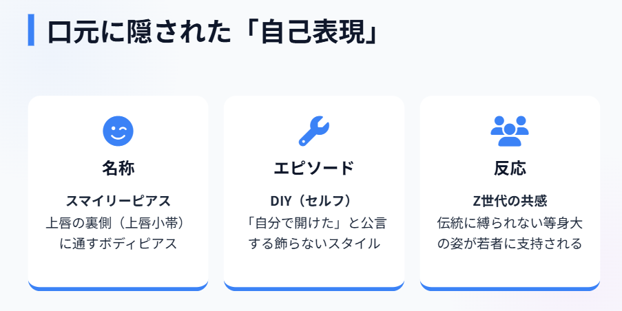 アリサリウの歯に見えるピアスの正体