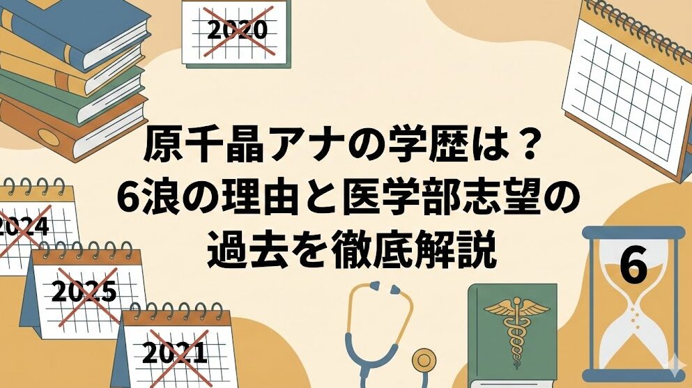 原千晶アナの学歴は?6浪の理由と医学部志望の過去を徹底解説